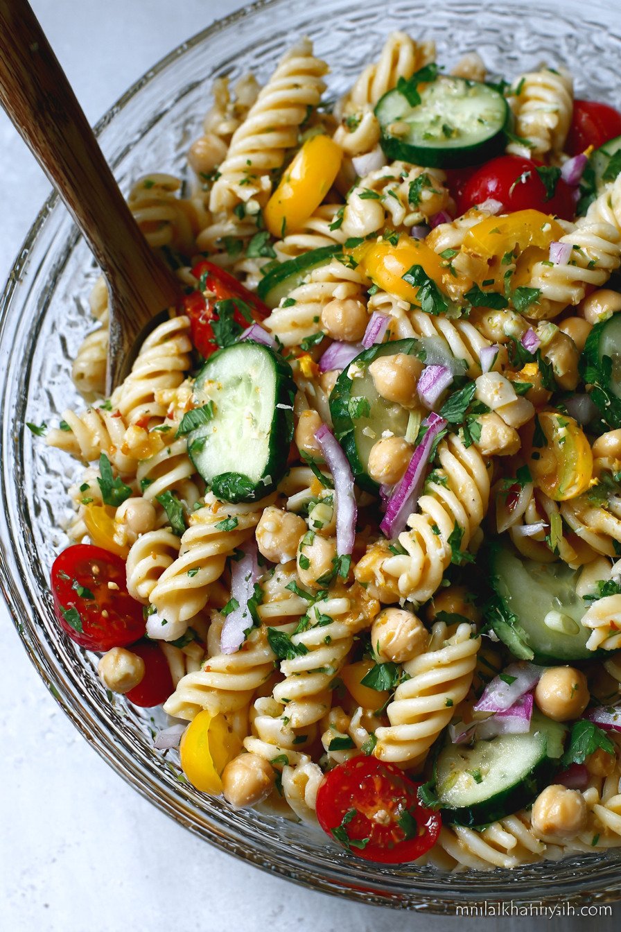 Chickpea Pasta Salad with Lemon Dijon Dressing extra recipe photo