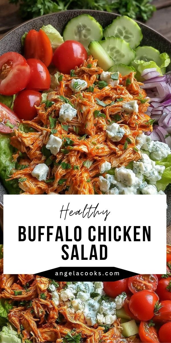 Healthy Buffalo Chicken Salad with Creamy Buffalo Yogurt Sauce save this recipe
