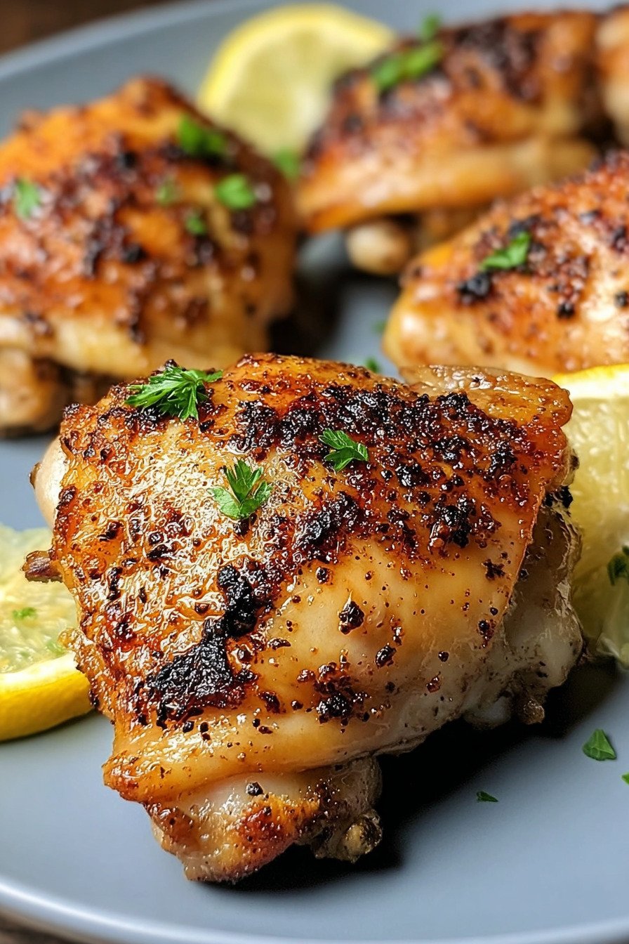 Lemon Pepper Chicken Thighs (Air Fryer) final result