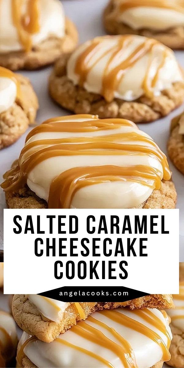 Irresistible Copycat Crumbl Salted Caramel Cheesecake Cookies save this recipe