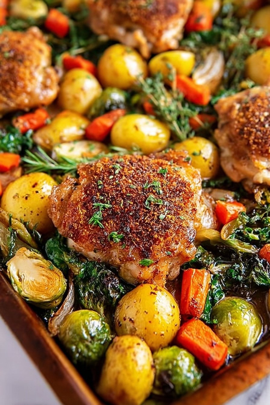 Chicken Thighs And Vegetables Sheet Pan Dinner recipe tips