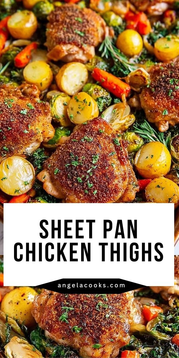Chicken Thighs And Vegetables Sheet Pan Dinner save this recipe