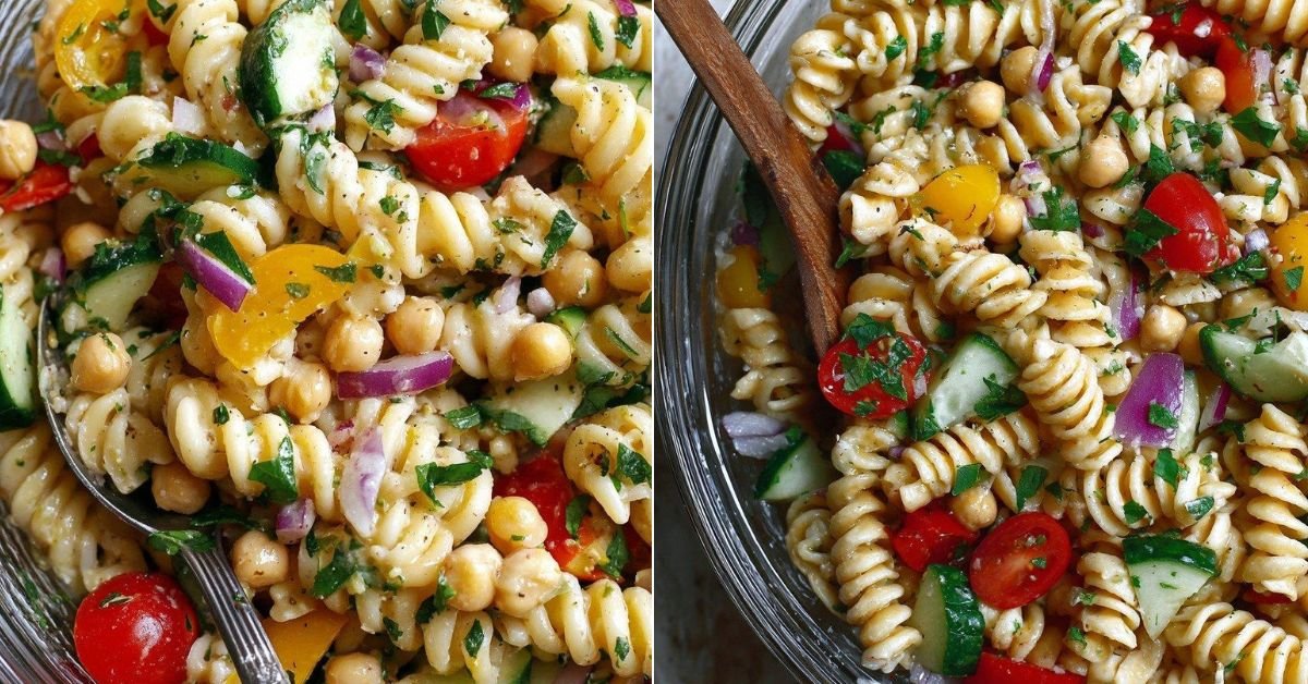 Chickpea Pasta Salad with Lemon Dijon Dressing recipe photo