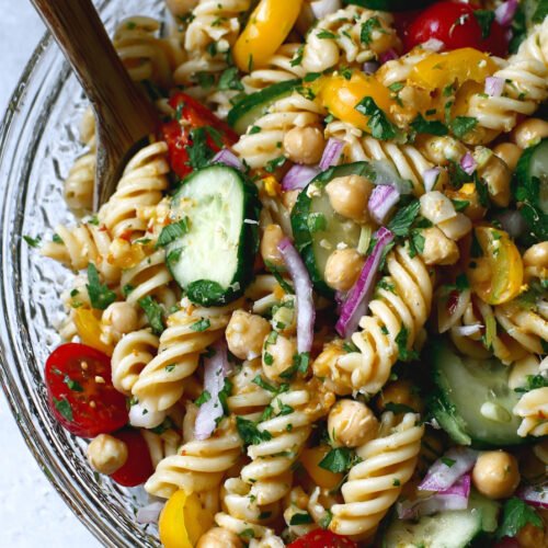 Chickpea Pasta Salad with Lemon Dijon Dressing extra recipe photo