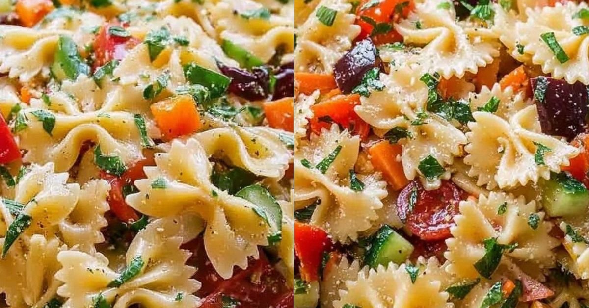Delicious Bow Tie Pasta Salad Made Super Easy recipe photo