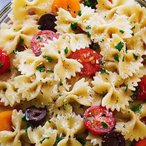 Delicious Bow Tie Pasta Salad Made Super Easy extra recipe photo