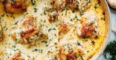 Creamy Oven Baked Chicken Thighs with Parmesan Sauce recipe photo