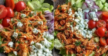Healthy Buffalo Chicken Salad with Creamy Buffalo Yogurt Sauce recipe photo