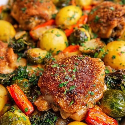 Chicken Thighs And Vegetables Sheet Pan Dinner extra recipe photo