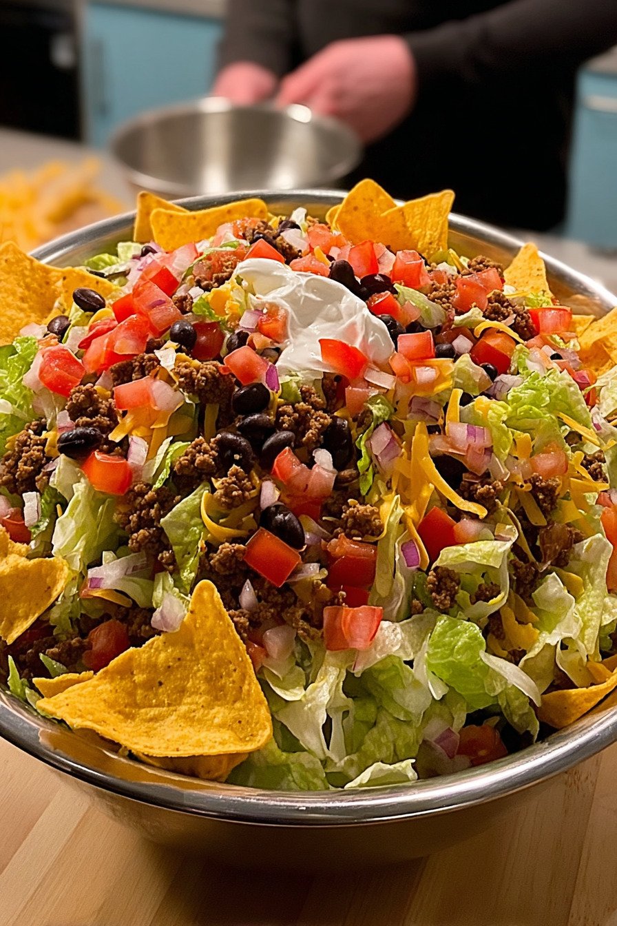Easy Doritos Taco Salad With Crunchy Taco Salad Doritos Flavor extra recipe photo