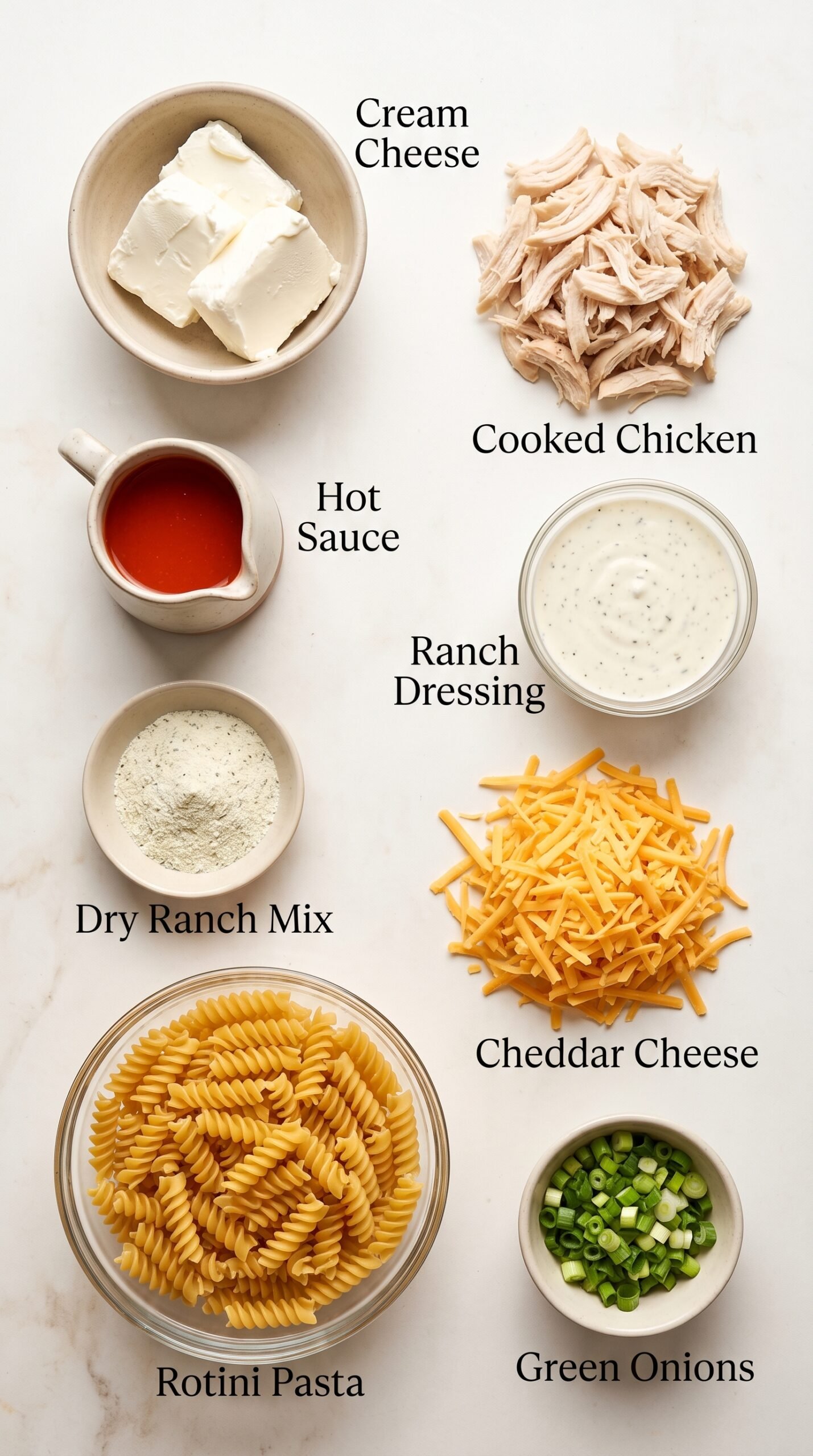 Buffalo Chicken Mac and Cheese for Creamy Slow Cooker Dinner recipe ingredients