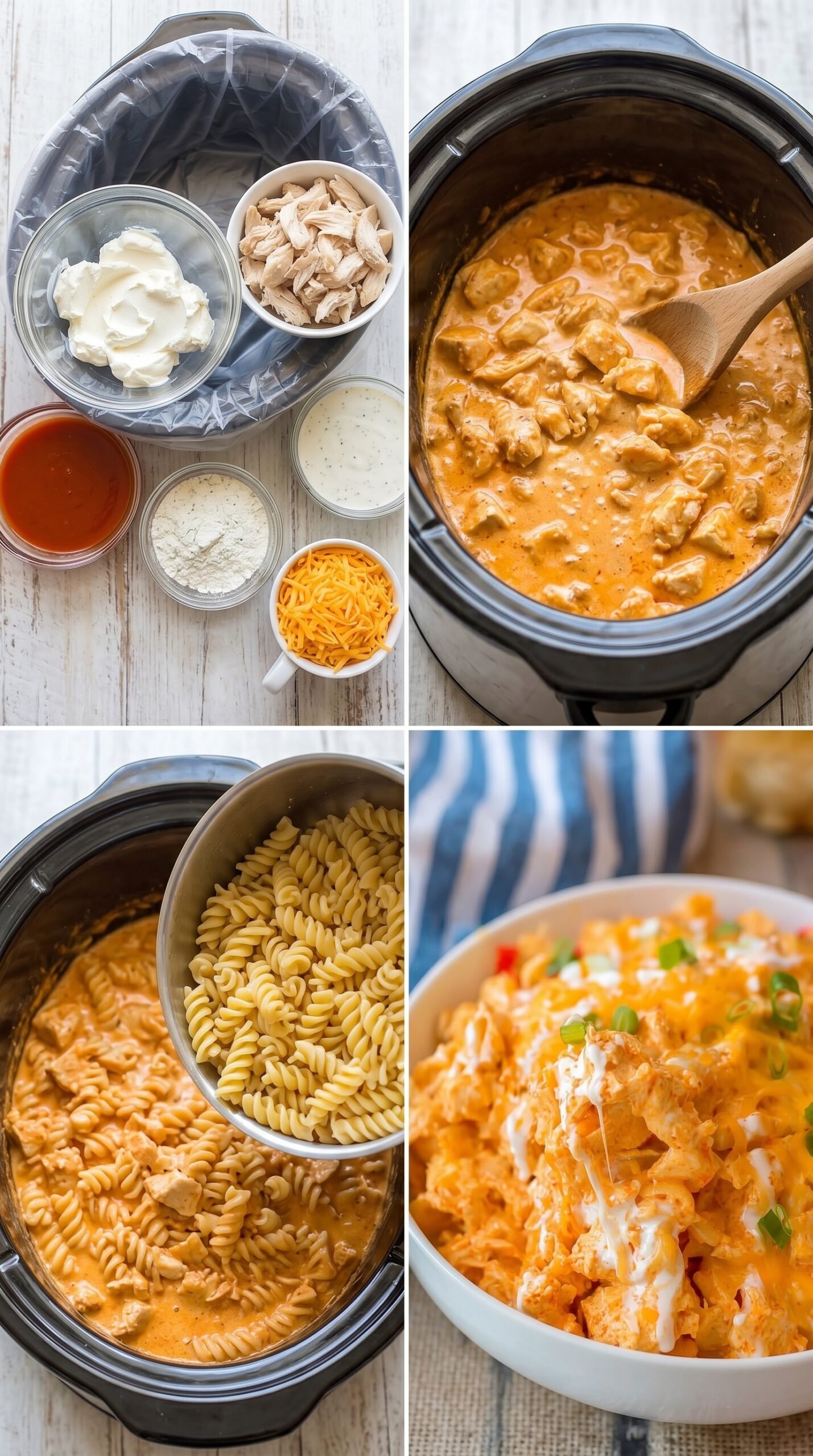 Buffalo Chicken Mac and Cheese for Creamy Slow Cooker Dinner recipe instructions