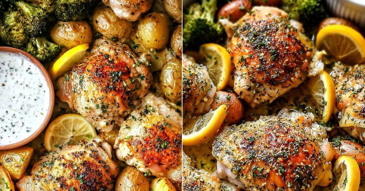 Lemon Garlic Chicken Thighs with Crispy Golden Skin recipe photo