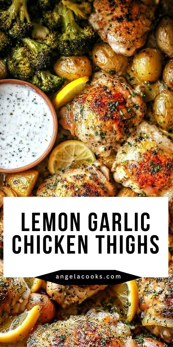 Lemon Garlic Chicken Thighs with Crispy Golden Skin save this recipe