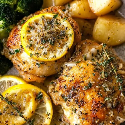 Lemon Garlic Chicken Thighs with Crispy Golden Skin extra recipe photo