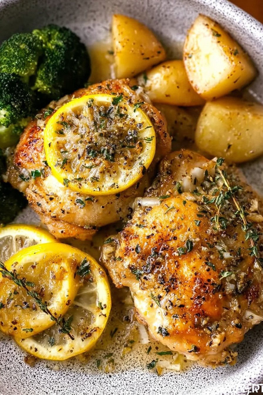 Lemon Garlic Chicken Thighs with Crispy Golden Skin extra recipe photo