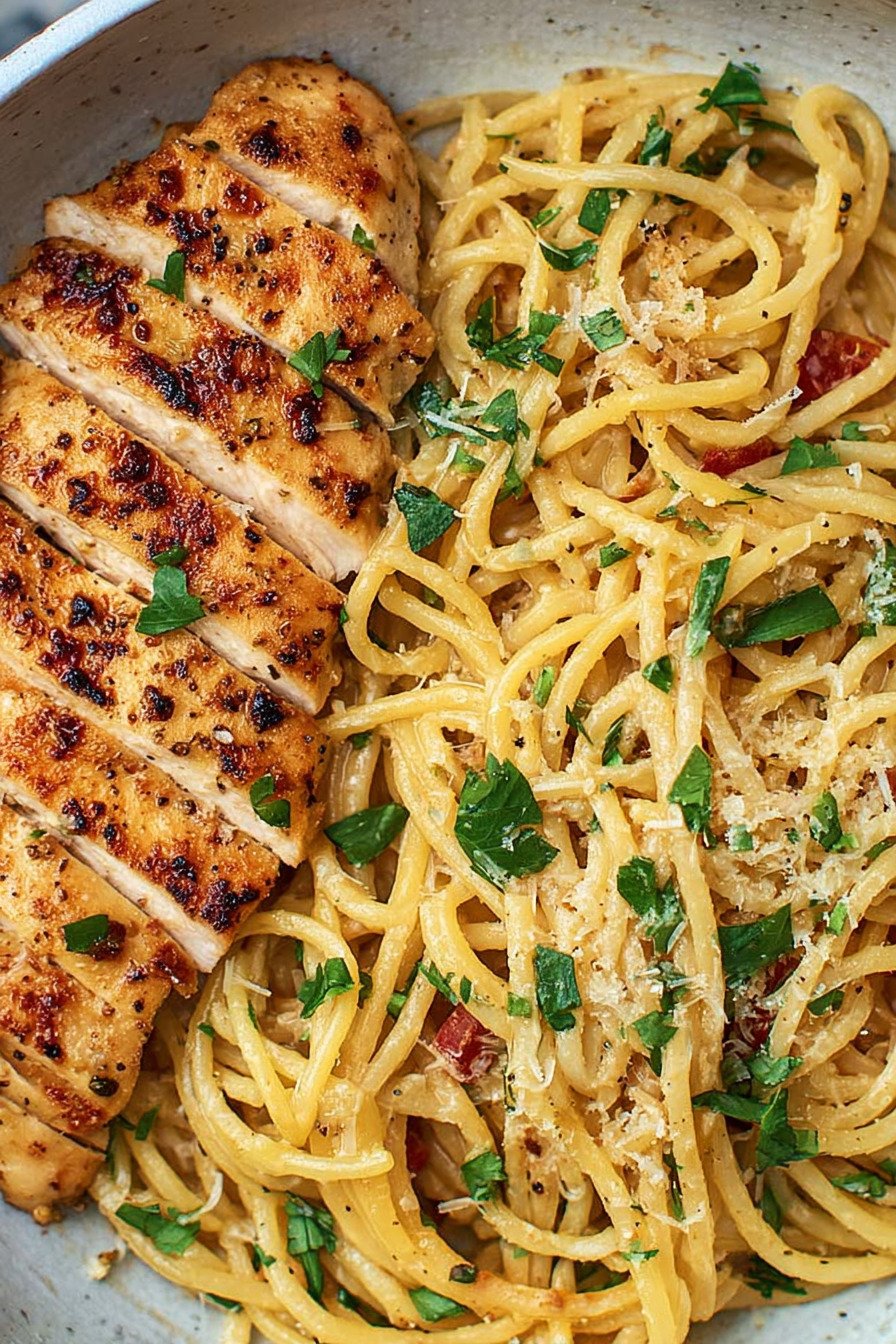 Garlic Butter Chicken Pasta for a Juicy, Savory Chicken Dinner extra recipe photo