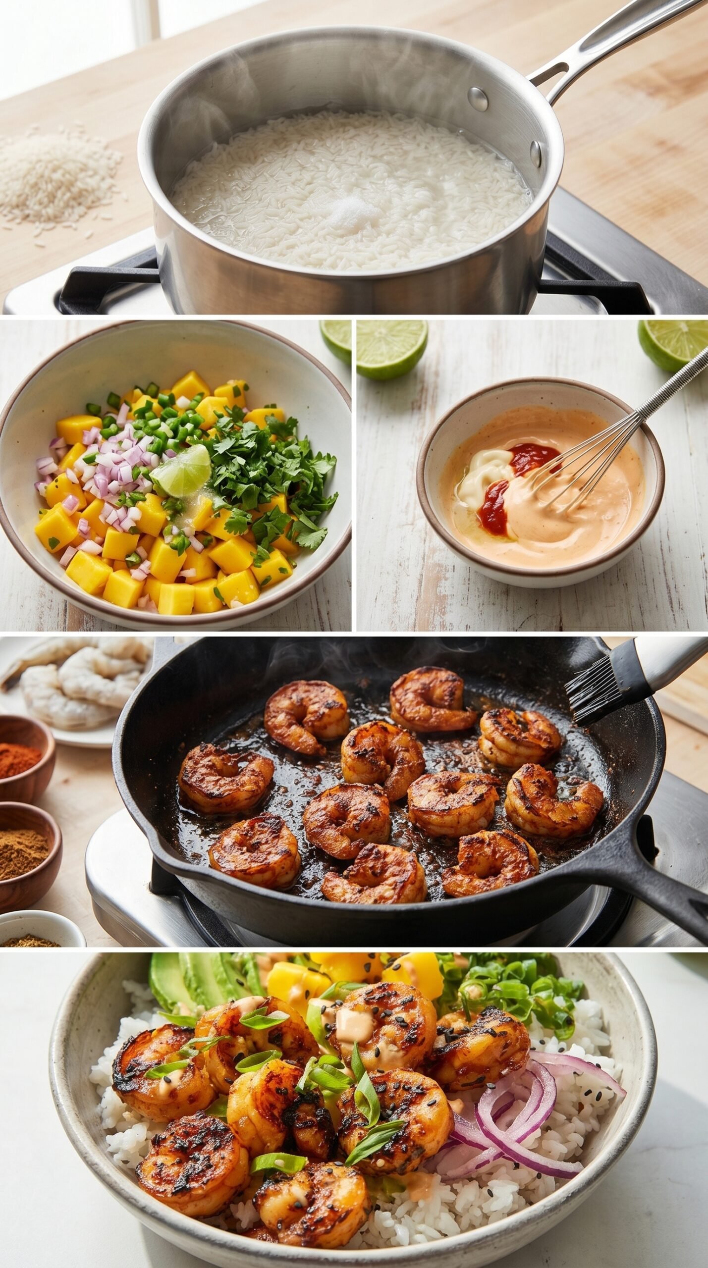 The Ultimate Charred Shrimp And Avocado Bowl recipe instructions
