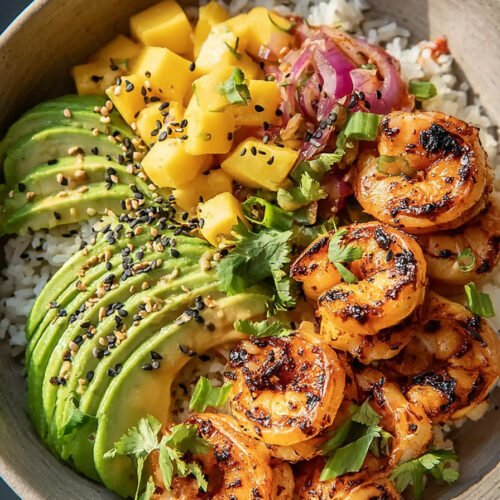 The Ultimate Charred Shrimp And Avocado Bowl extra recipe photo