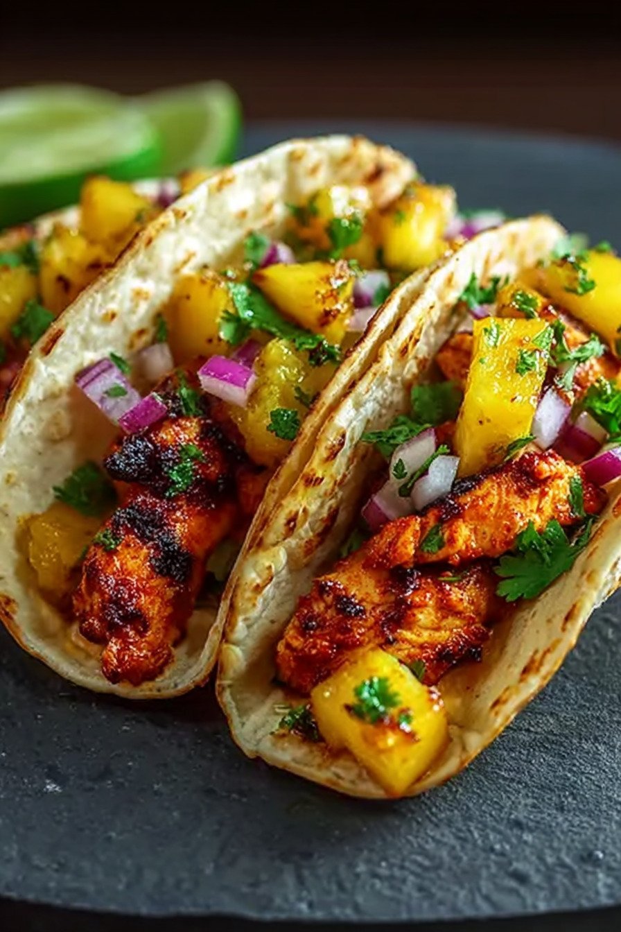 Fresh and Flavorful Pineapple Chicken Tacos extra recipe photo