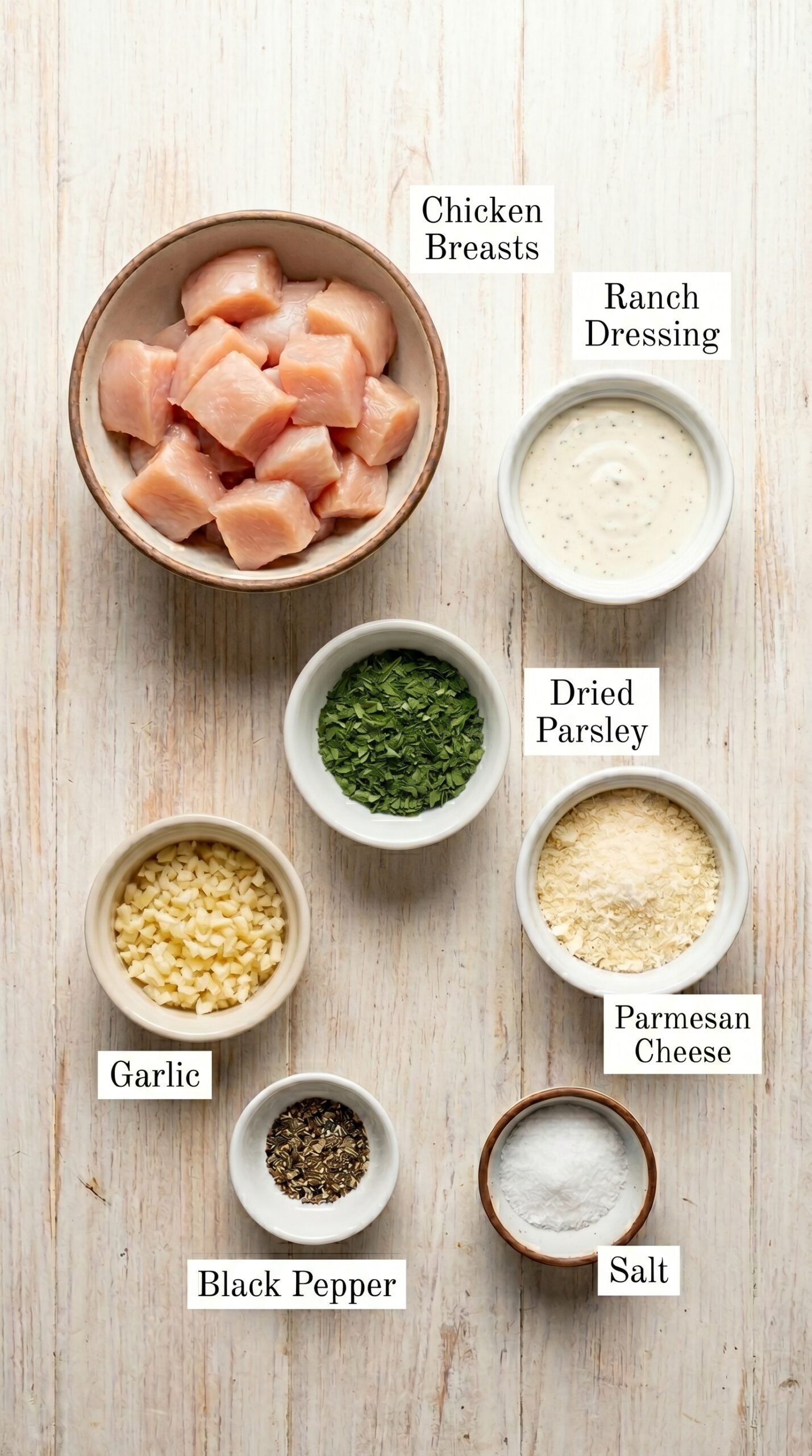 Ranch Garlic Parmesan Chicken Skewers recipe ingredients