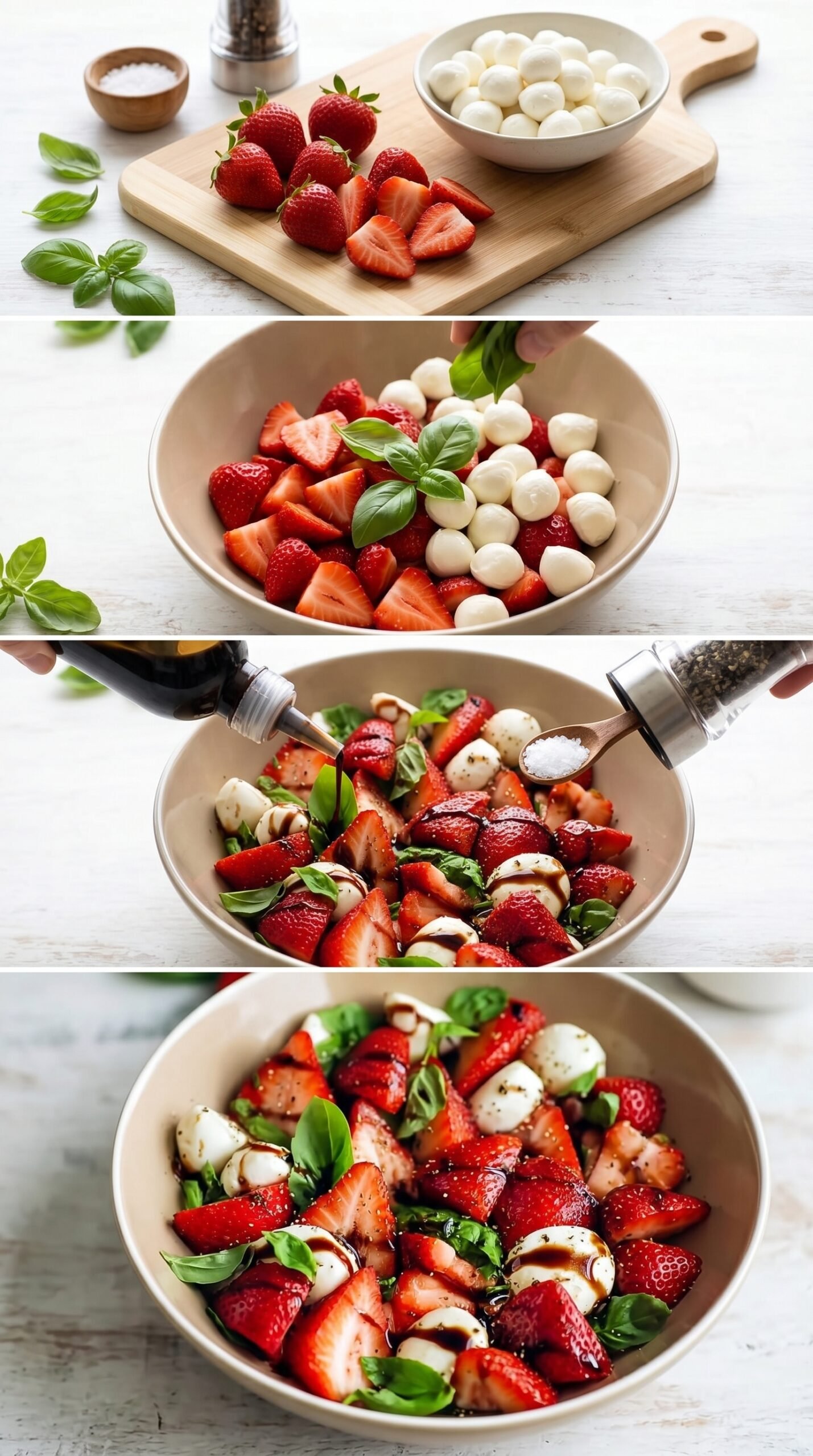 Balsamic Strawberry Caprese Salad: A Sweet Twist Awaits! recipe instructions