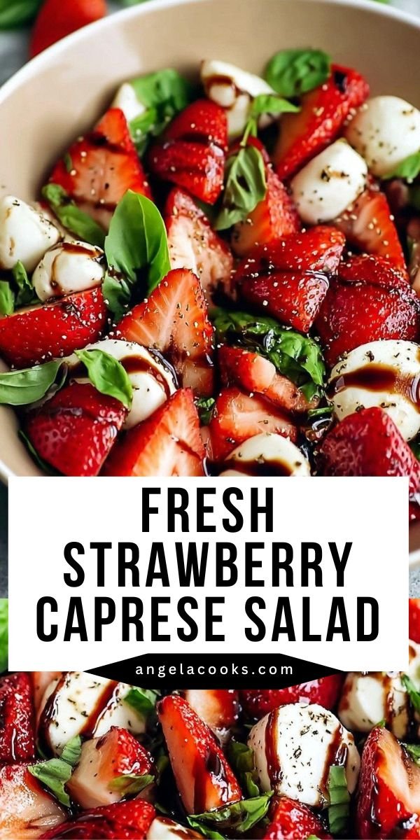 Balsamic Strawberry Caprese Salad: A Sweet Twist Awaits! save this recipe