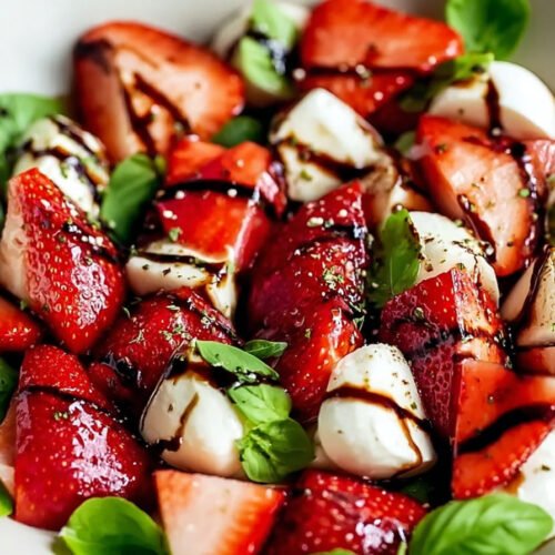 Balsamic Strawberry Caprese Salad: A Sweet Twist Awaits! extra recipe photo