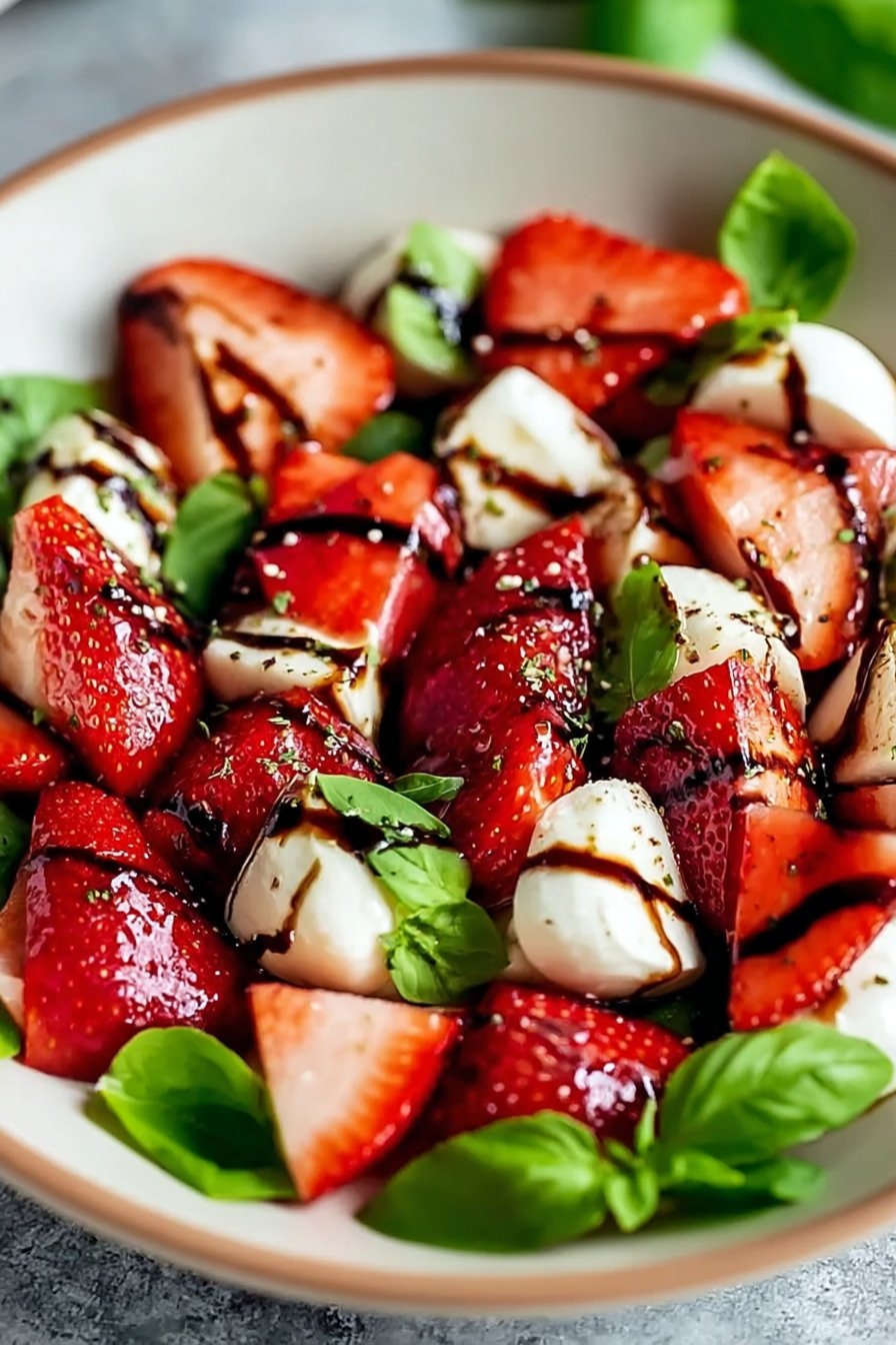 Balsamic Strawberry Caprese Salad: A Sweet Twist Awaits! extra recipe photo