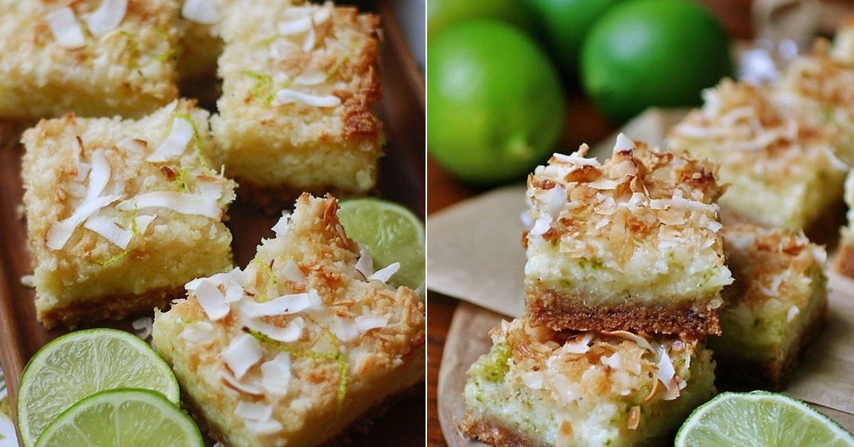 Coconut Lime Bars with Macadamia Shortbread Crust recipe photo