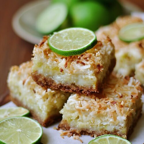 Coconut Lime Bars with Macadamia Shortbread Crust extra recipe photo
