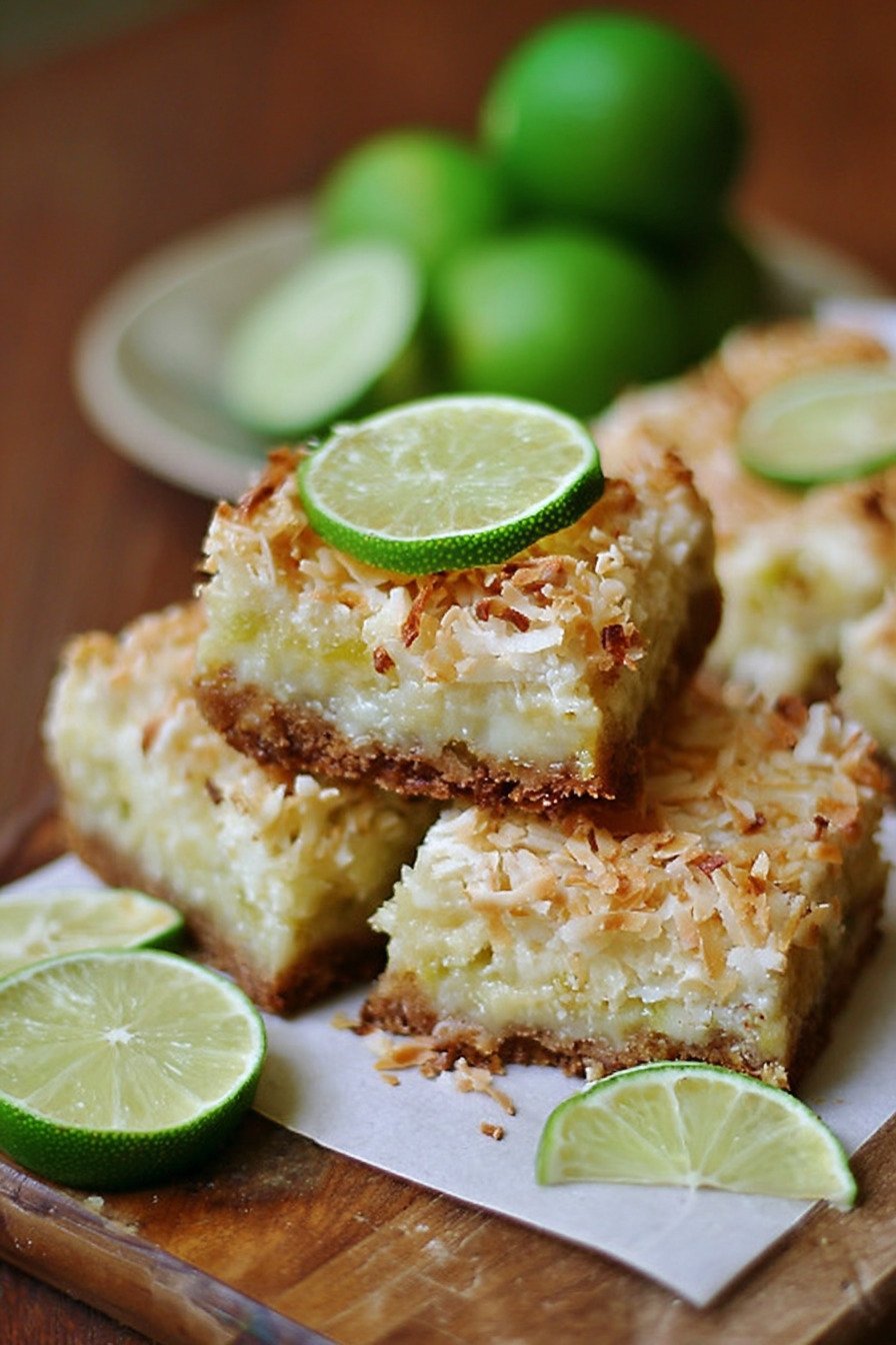 Coconut Lime Bars with Macadamia Shortbread Crust extra recipe photo