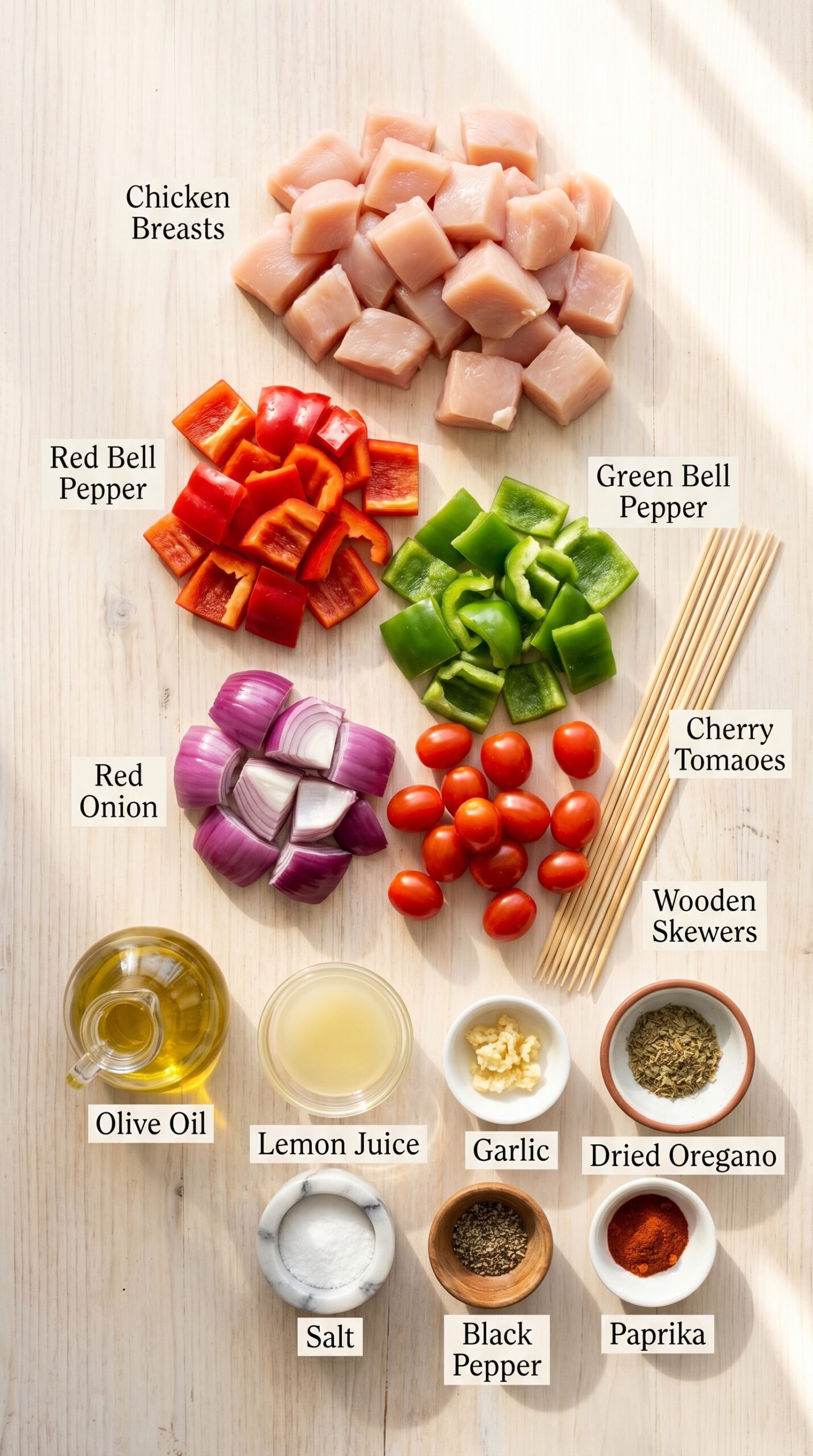 Grilled Chicken Kabobs Recipe: Easy Summer BBQ Perfection recipe ingredients